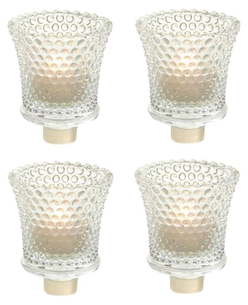 Teelichthalter aus Glas für Kerzenständer - 4er Set