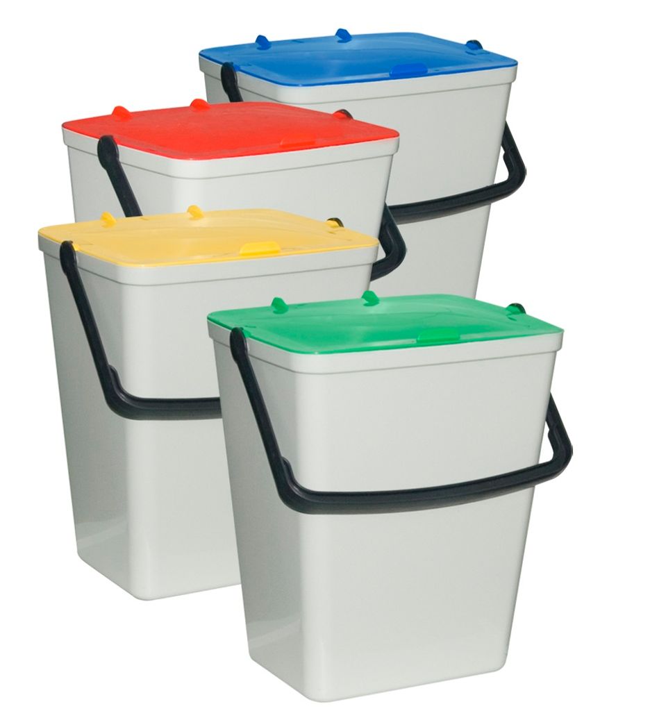 Set von Garbage Bins Artplast Eco Logico RS4, 4 x 15 l