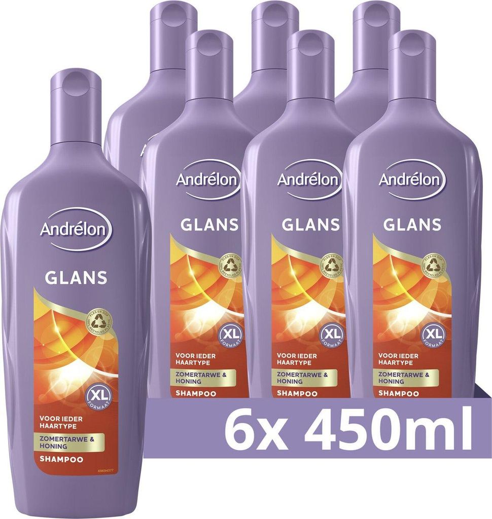 6x Andrélon Shampoo Glanz 450 ml