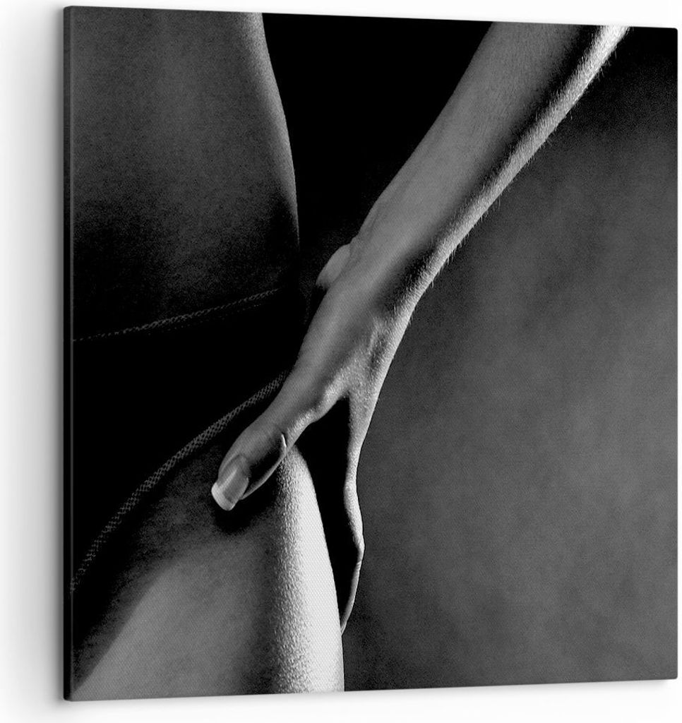 Bild auf Leinwand - Leinwandbild - Frau Modell erotisch - 50x50cm - Wand Bild - Wanddeko - Leinwanddruck - Bilder - Kunstdruck - Wanddekoration - L...