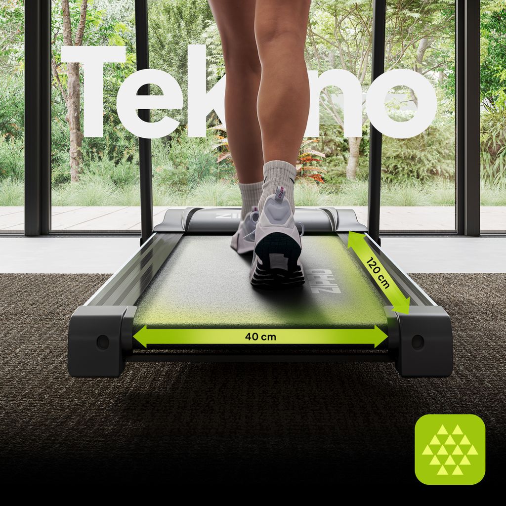 Tapis Roulant Elettrico Pieghevole 1000W (1 HP) - Velocità 1-10 Km/h, Display LCD, Superficie Corsa 100x34 Cm, Peso Max 120 Kg, Struttura Rinforzata - 2
