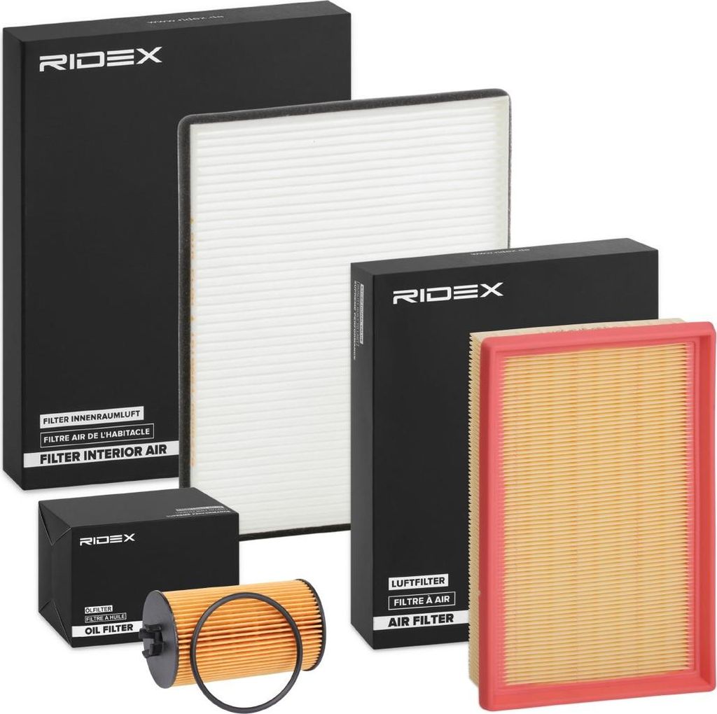 RIDEX Filterset Inspektionspaket Filtersatz für VW GOLF III (1H1) Golf IV Variant (1J5) Lupo (6X1, 6E1) POLO (6N2) Polo Schrägheck (6N1) Polo Coupe