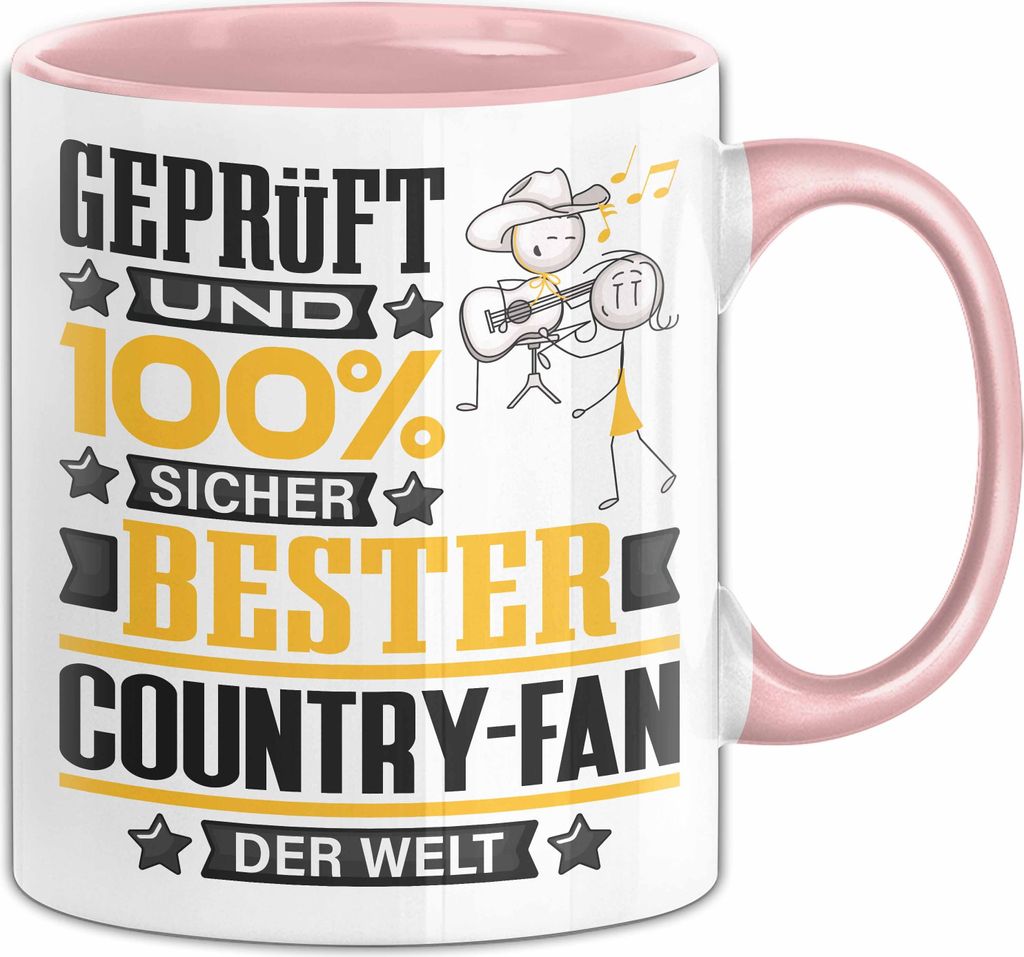 Country-Fan Geschenk Lustiger Spruch für Country-Fan Geschenkidee Bester Country-Fan Der Welt (Rosa)