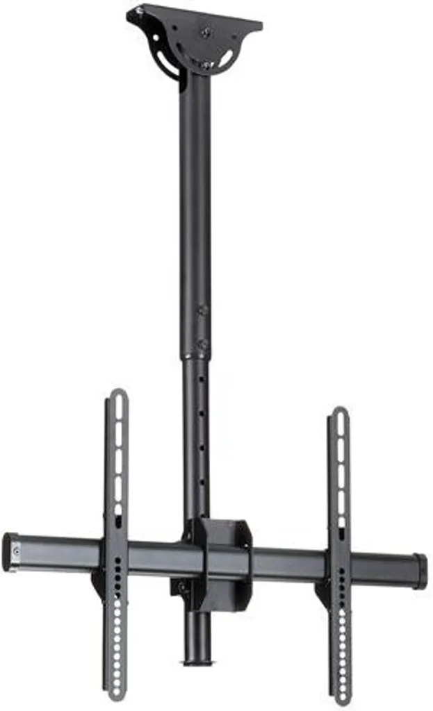 Support TV Plafond Inclinable pour Écran 75 Pouces avec Gestion de Câbles