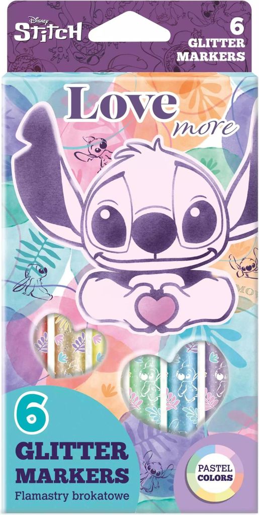 Flamastry Brokatowe Stitch 6 Kolorów Obrázok produktu 