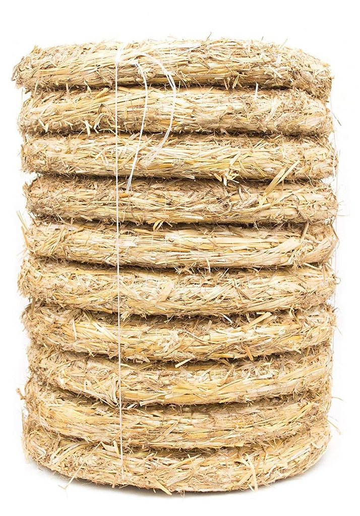 10x DekoPrinz Natur Strohkranz Ø 25cm / 4cm Strohrömer Produktbild 