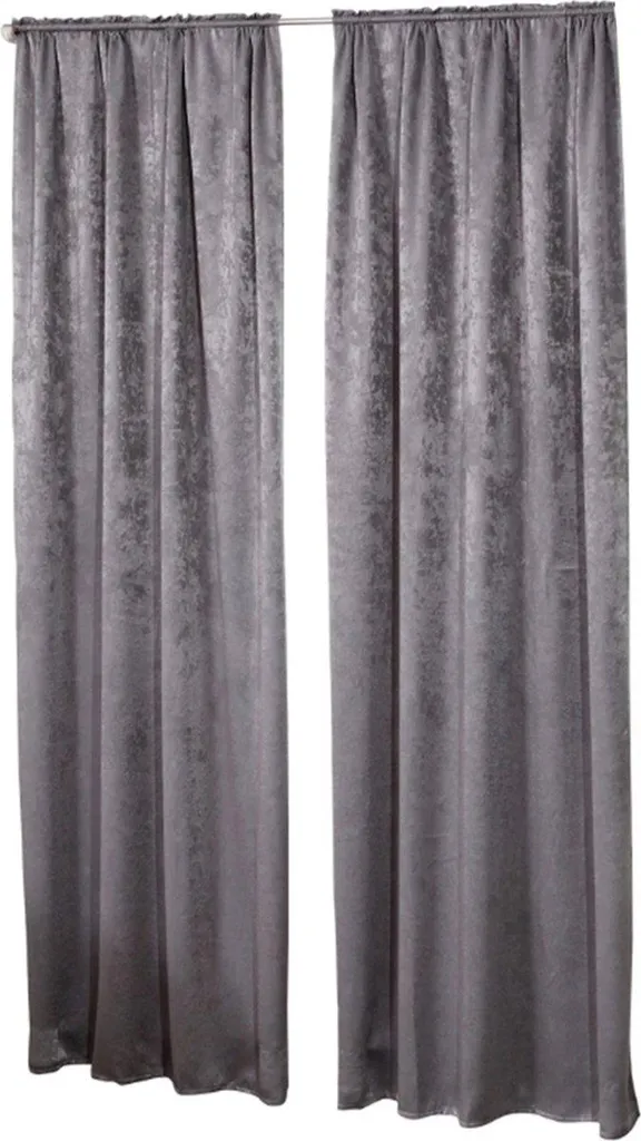 Paire de Rideaux Gris 135x245 cm pour Salon ou Chambre Occultant