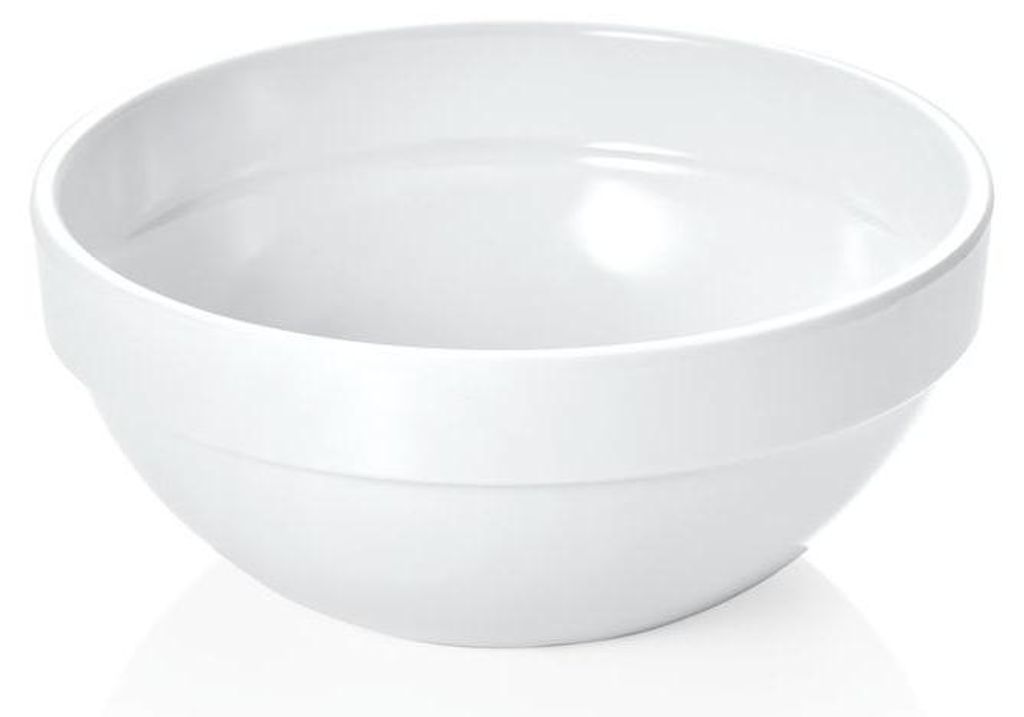 24x Schale rund Melamin 560 ml weiß bruchfest Ø 14 cm Produktbild 