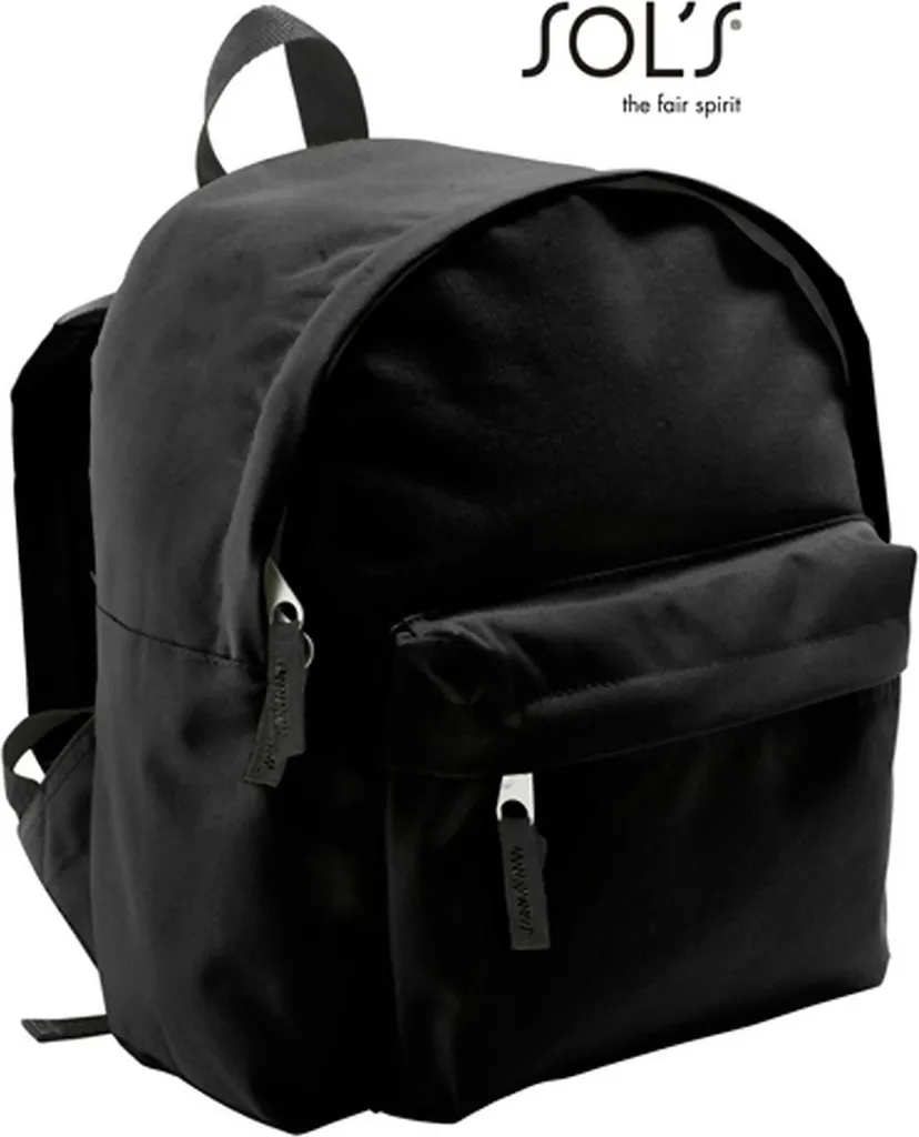 Zaino Bambino SOL'S Rider 70101 Nero - Ideale Sport e Tempo Libero