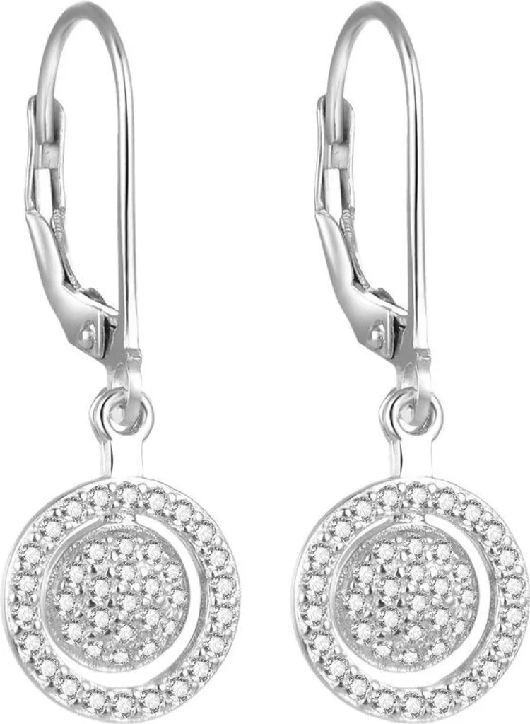 Boucles d'oreilles Argent pour Soirée et Mariage - Zircons Brillants