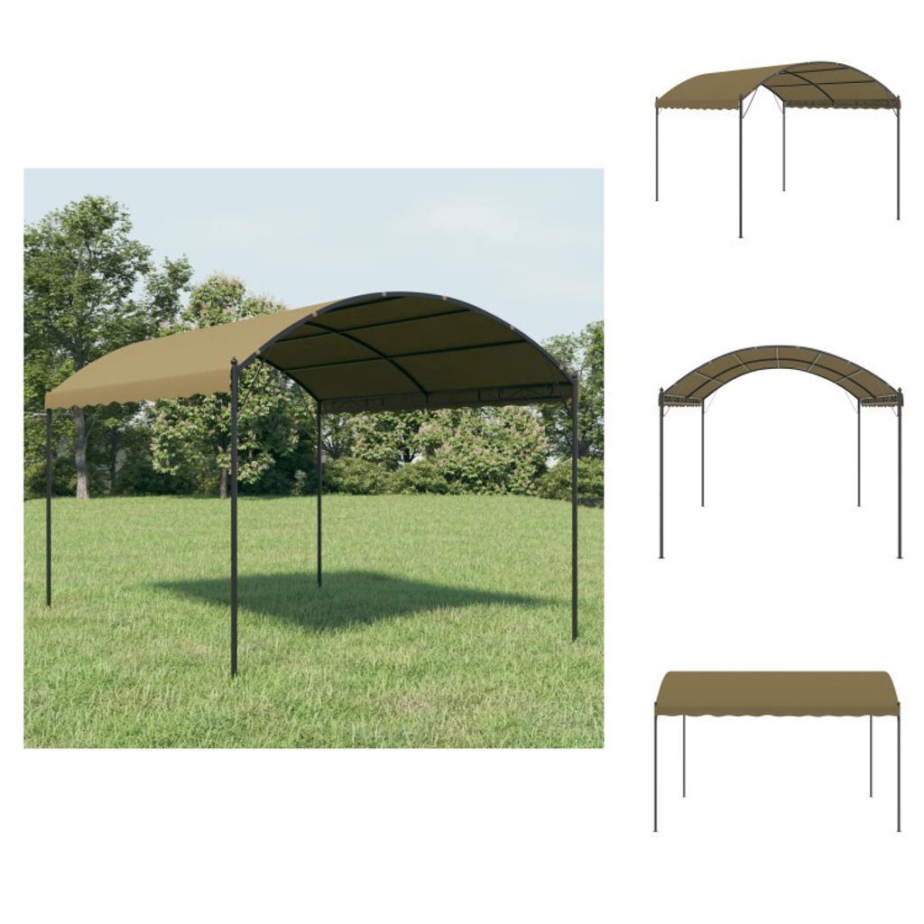 vidaXL Pavillon 4x3x2,6 m Taupe 180 g/m² -  Pavillons & Produktbild 