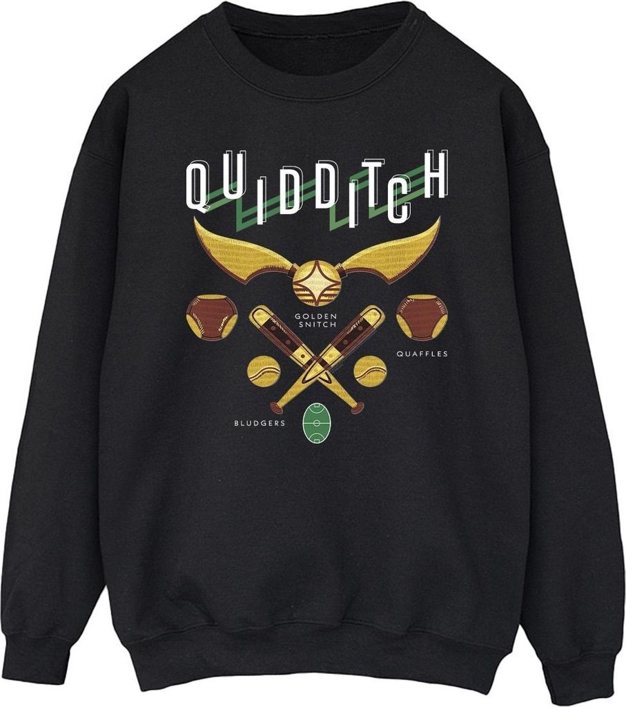 Harry Potter - "Quidditch Bludgers Quaffles" Sweatshirt für Herren BI28975 (S) (Schwarz)