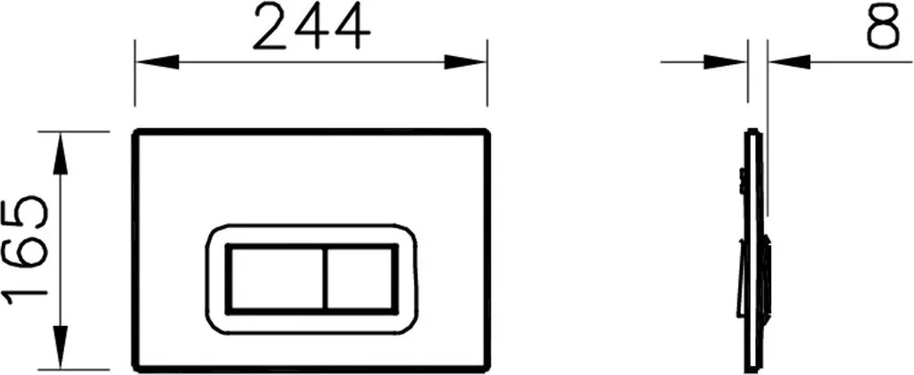 VitrA 740-0686 Plaque de Commande WC Anti-trace de Doigts Inox Mat - 2