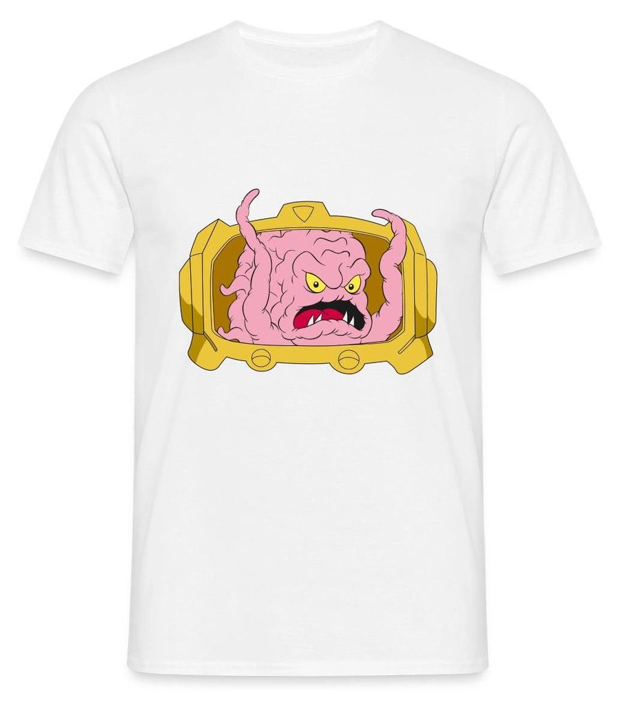 Spreadshirt Teenage Mutant Ninja Turtles Krang Bösewicht Männer T-Shirt, 4XL, Weiß