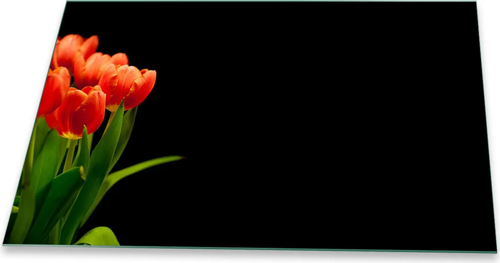 Protezione Vetro 80x52 per Piano Cottura Induzione | Fiori Rossi