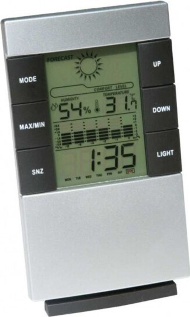 Multifunktions-Thermometer/Hygrometer mit Uhr und Kalender