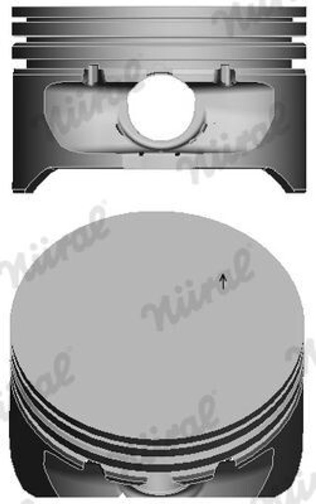 NÜRAL 87-125607-00 Kolben für OPEL Corsa C Schrägheck (X01) Meriva A (X03) Astra G CC (T98) Zafira A (T98) Vectra C Limousine (Z02) Astra G Caravan
