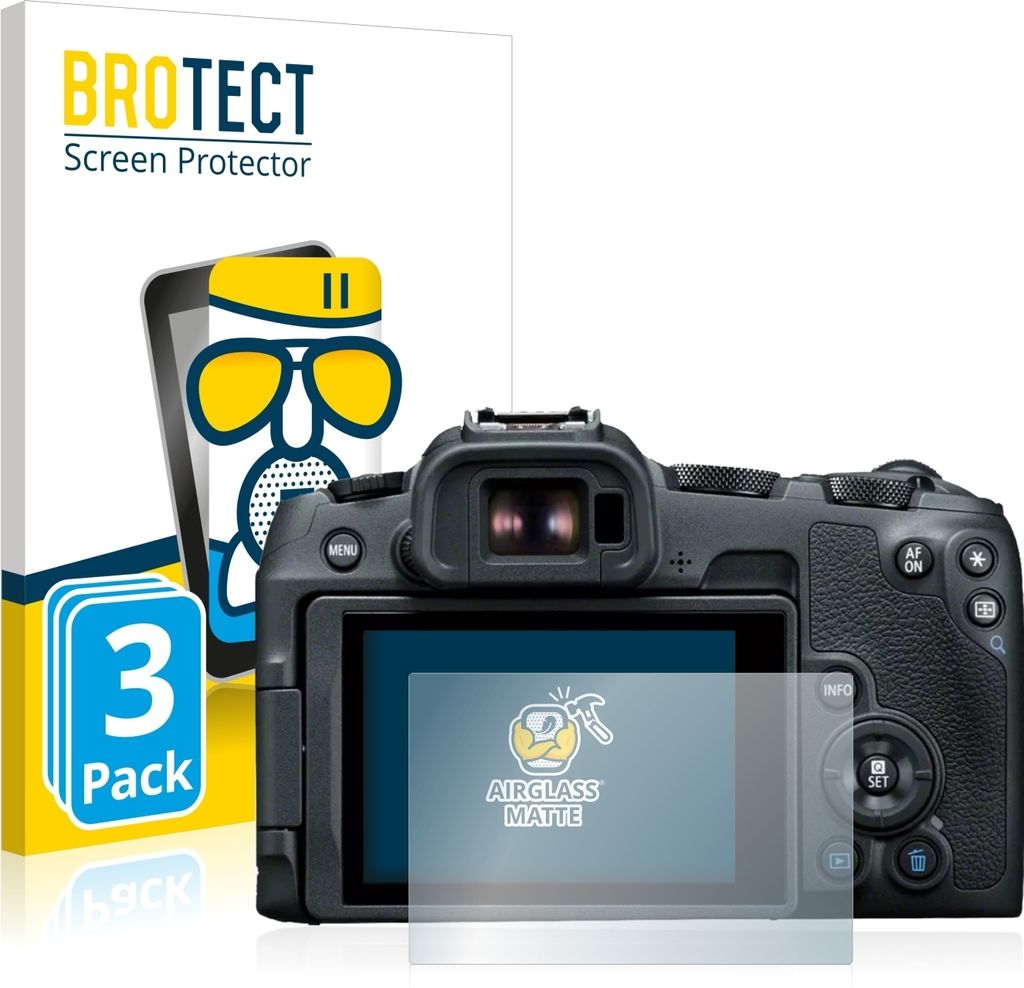 3x BROTECT Entspiegelungs Schutzglas für Canon EOS R8 Schutzfolie Panzer Folie Glas Display Schutz matt