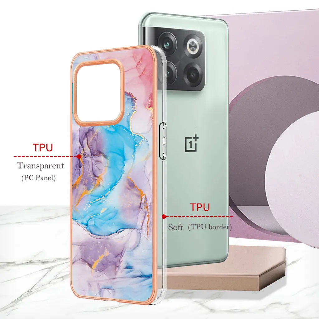 EASSGU Custodia per OnePlus 10T (6.7 Inches), Cover Morbida in Silicone TPU - Grigio lavanda