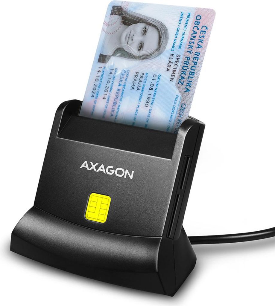 AXAGON Axagon CRE-SM2 Chipkartenleser Indoor USB USB 2.0 Schwarz