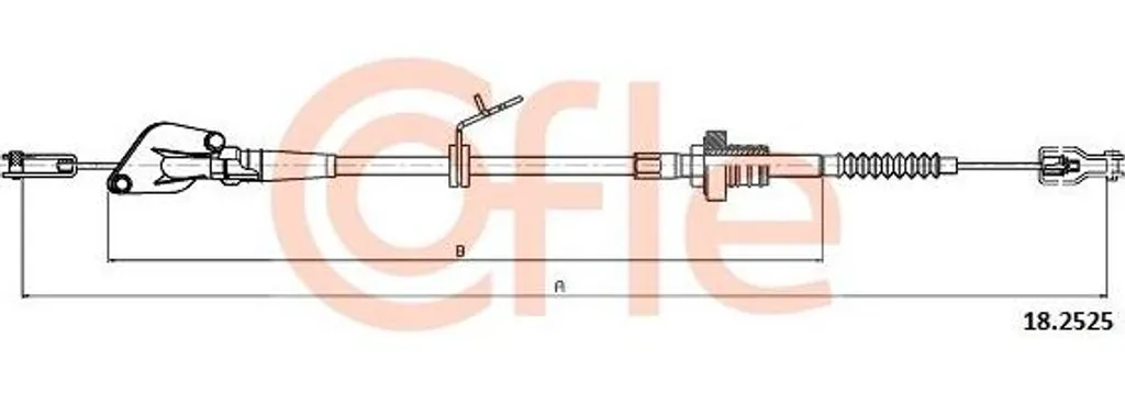 Câble d'embrayage COFLE 18.2525 robuste et précis pour Hyundai i10 OE