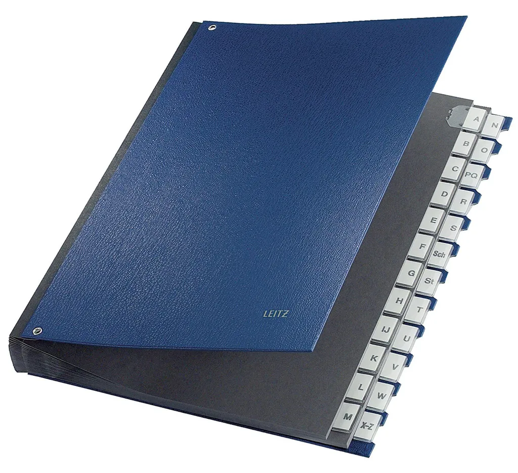 Classeur Leitz 5924-00-35 Bleu : Trieur 24 compartiments robuste