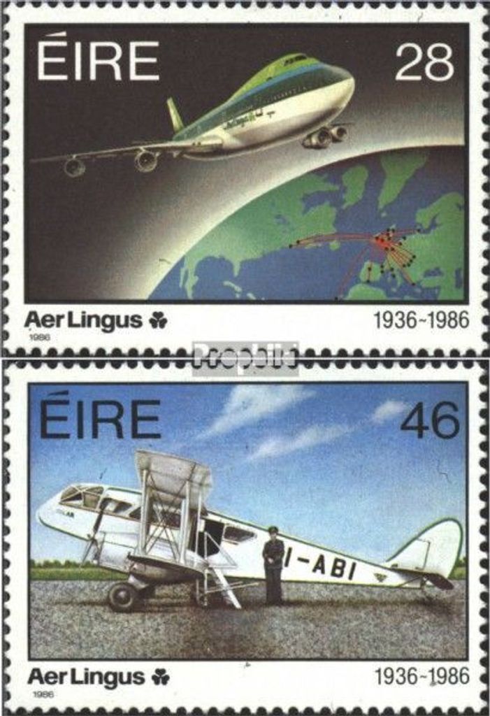 Briefmarken Irland 1986 Mi 594-595 (kompl.Ausg.) postfrisch Flug