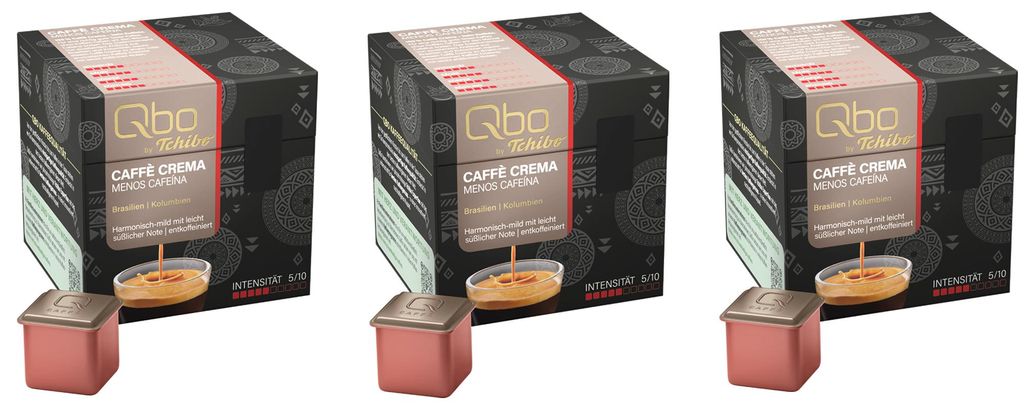 Tchibo Qbo Caffè Crema Menos Cafeína Premium Kaffeekapseln, Produktbild 