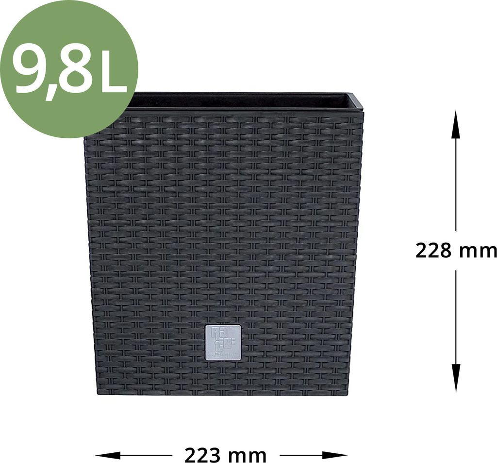 Blumentopf + Einsatz Blumenkübel Rattan RATO LOW DRTS225L Produktbild 21