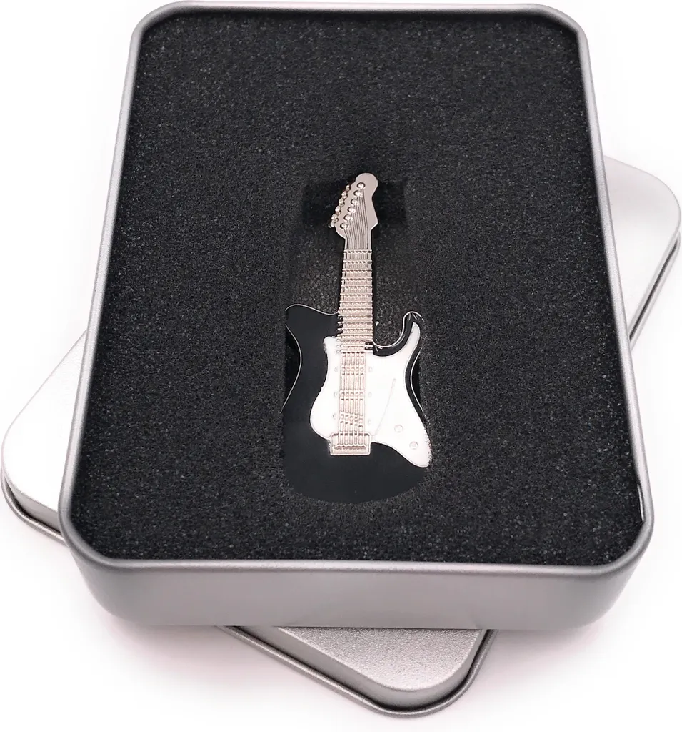 Pendrive Chitarra Elettrica 8GB Onwomania - Metallo Nero Rock Style