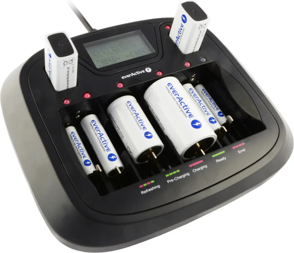 Chargeur de Batterie Universel everActive NC-900U LCD Multi-Format - 9