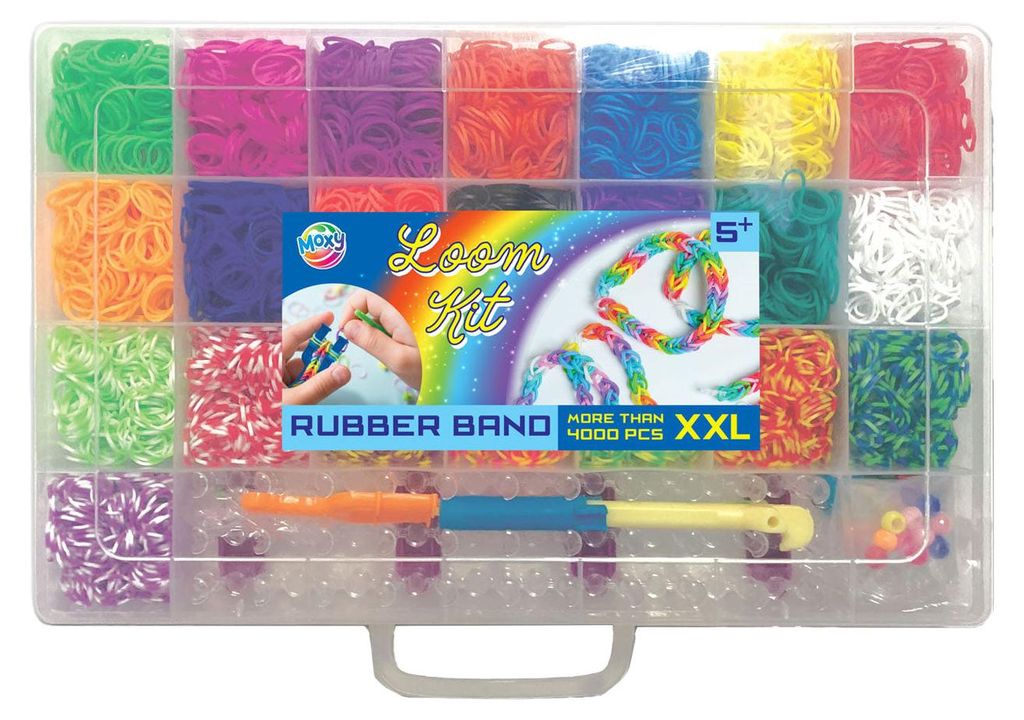 Creative Craft Group Loom Band Set - Aufbewahrungsbox mit 4000 Gummibändern - Kreatives Spielzeug