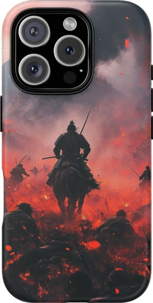 Triumphierende Samurai auf dem Schlachtfeld – Handyhülle Kompatibel mit iPhone 16 Pro