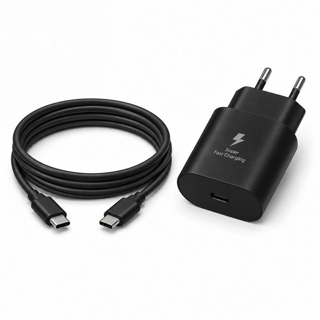 25W Ladegerät für Samsung Galaxy mit 1m USB-C Ladekabel – Produktbild 