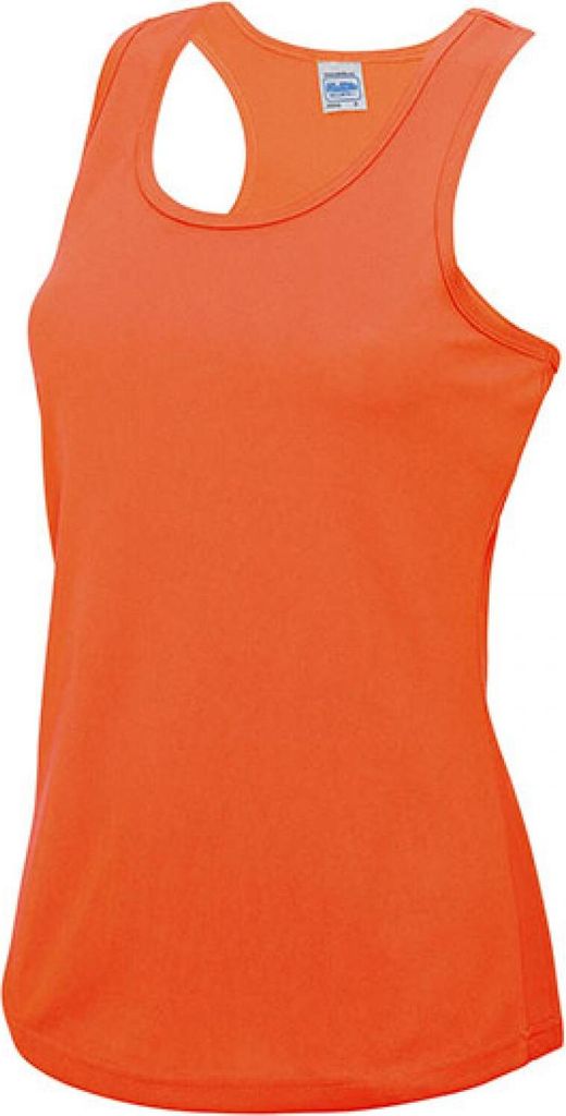 Just Cool JC015 | Girlie Cool Tank Top Sport T-Shirt + WRAP - Farbe: Electric Orange - Größe: M