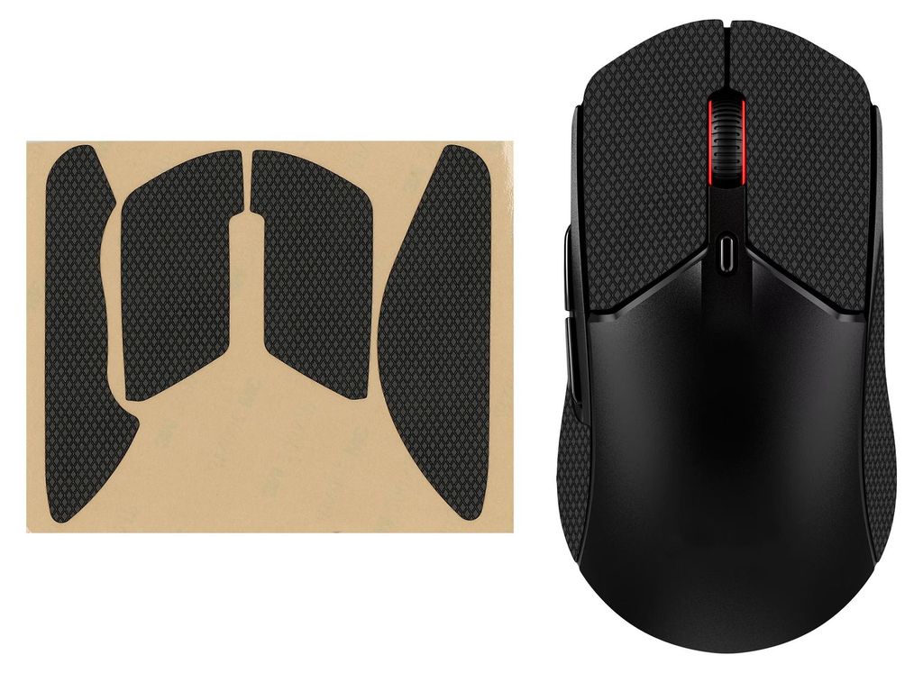 kwmobile Gaming Maus Grip Tape für Kingston Pulsefire Haste 2 Mouse Grip Tape - Rutschfestes Griffband für PC Maus - Schwarz