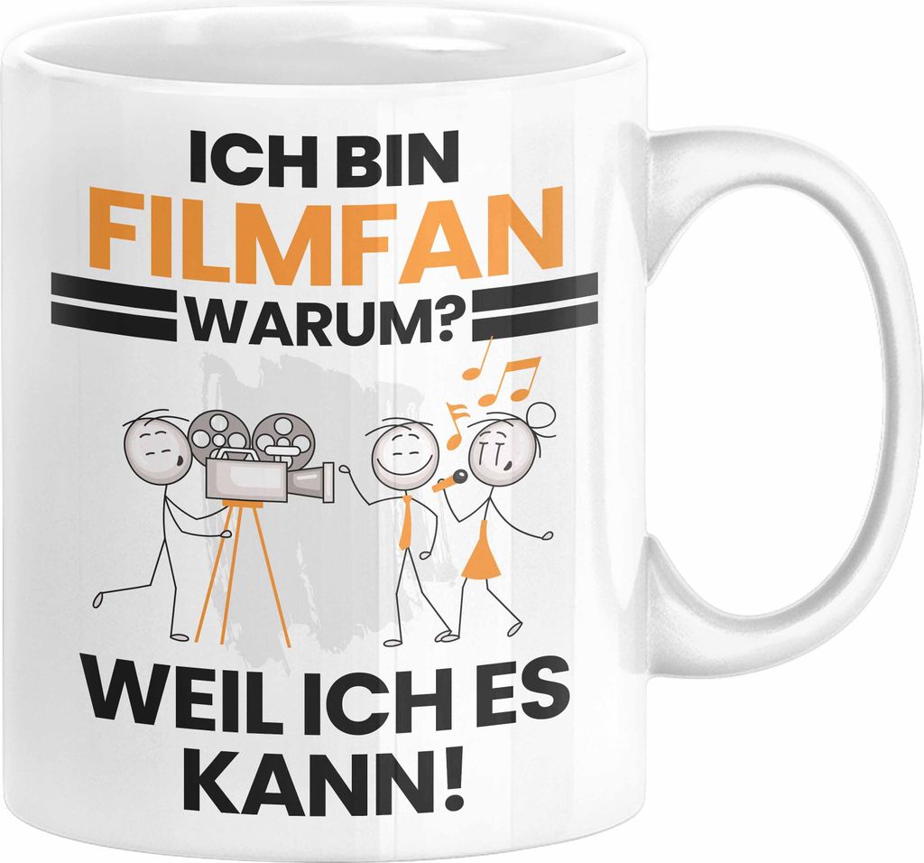 Filmfan Geschenk Tasse Lustiger Spruch Ich Bin Filmfan Warum Weil Ich Es Kann Geschenkidee Bester Filmfan Geburtstag Kaffee-Becher (Weiß)