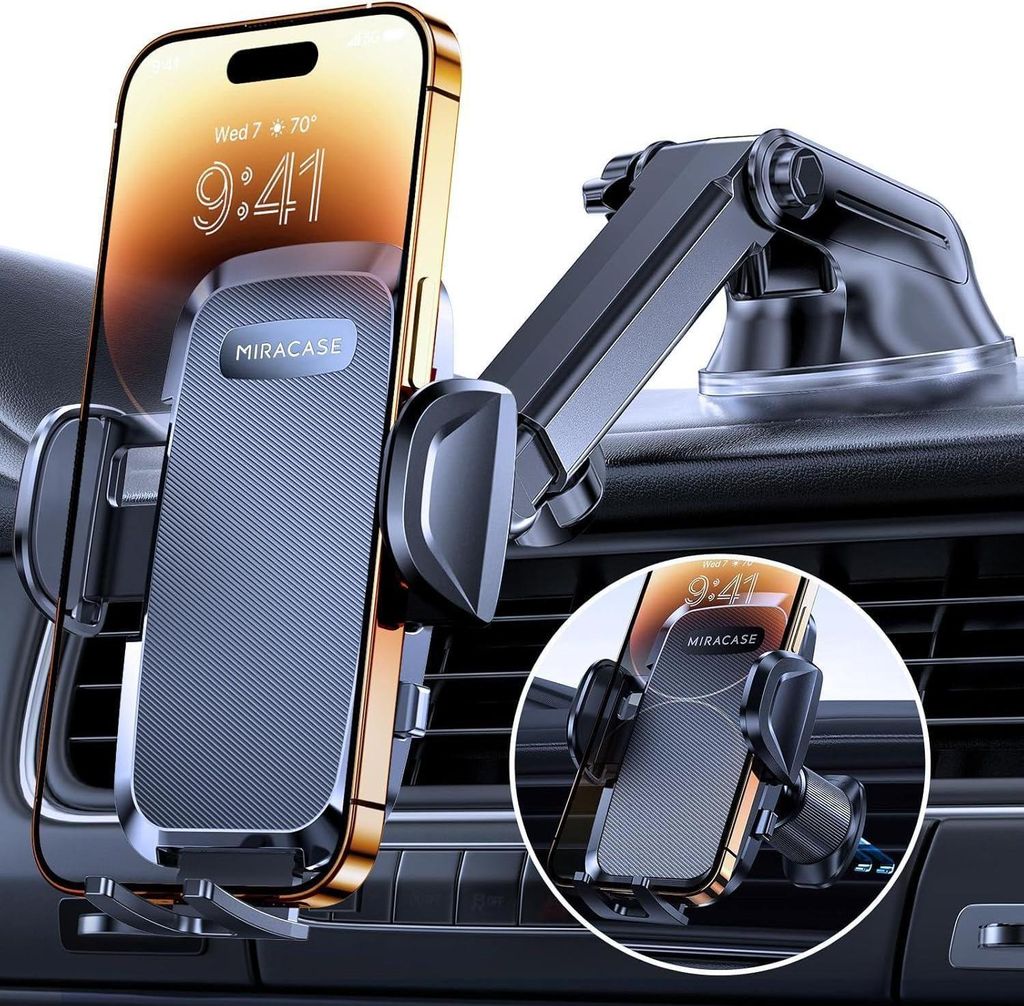 Miracase Handyhalterung Auto Saugnapf Metall-Doppelhaken Produktbild 