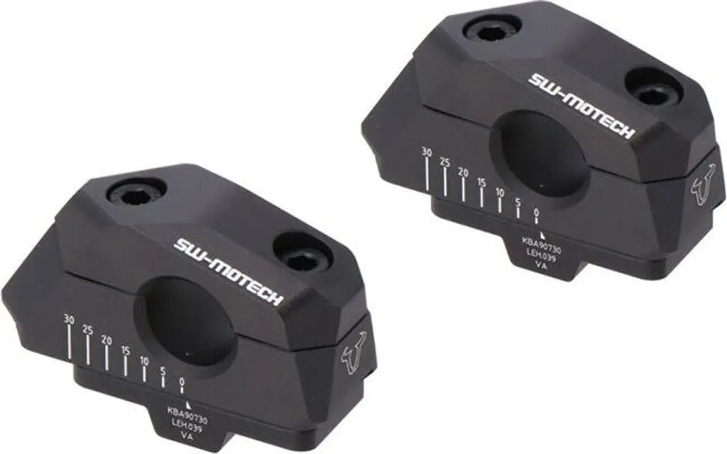 Pontet de guidon moto SW-Motech réhausse 25mm Noir robuste One Size