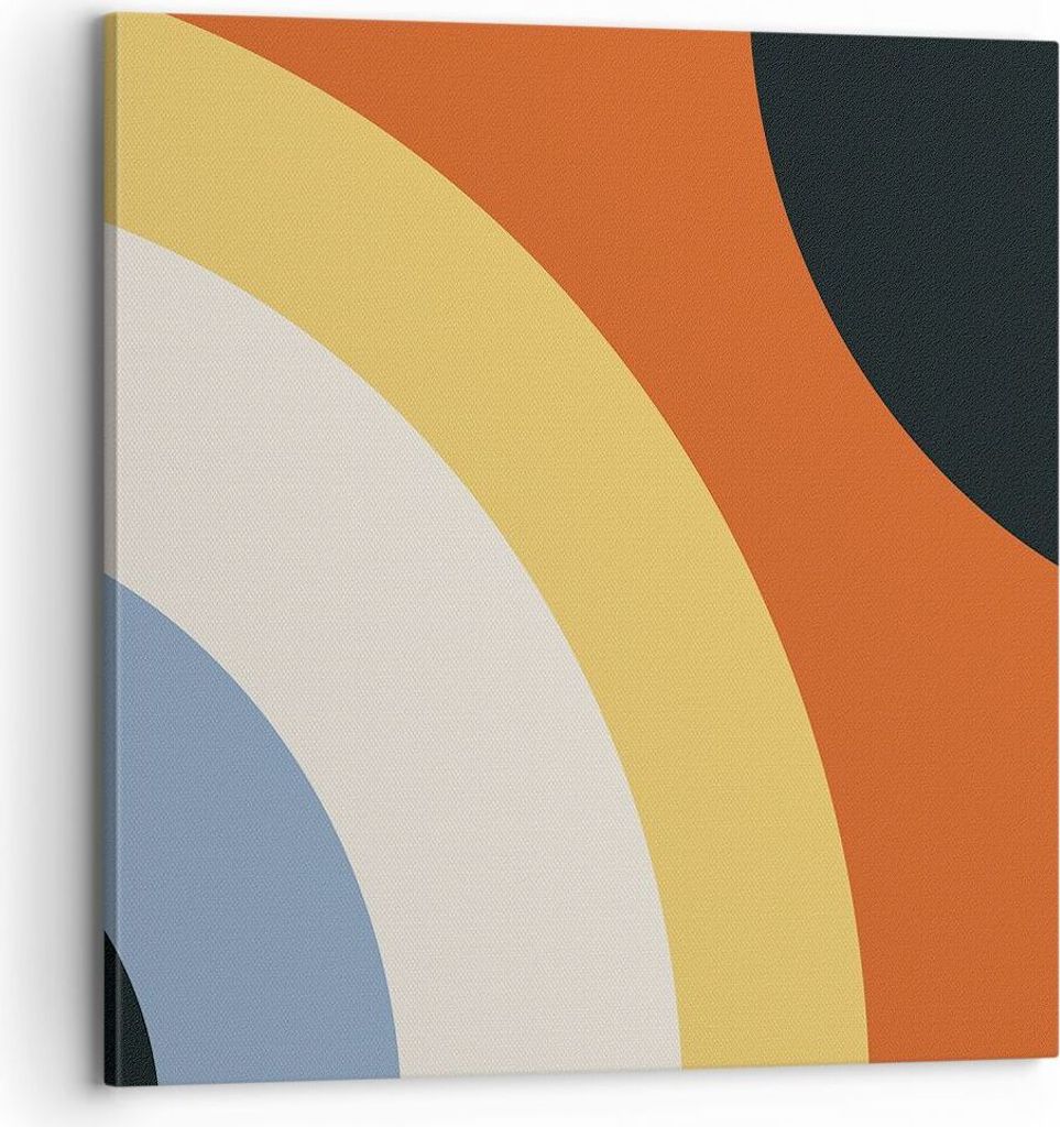 Bild auf Leinwand - Leinwandbild - Einteilig - Abstraktion die Farben Radius - 70x70cm - Wand Bild - Wanddeko - Wandbilder - Leinwanddruck - Bilder...