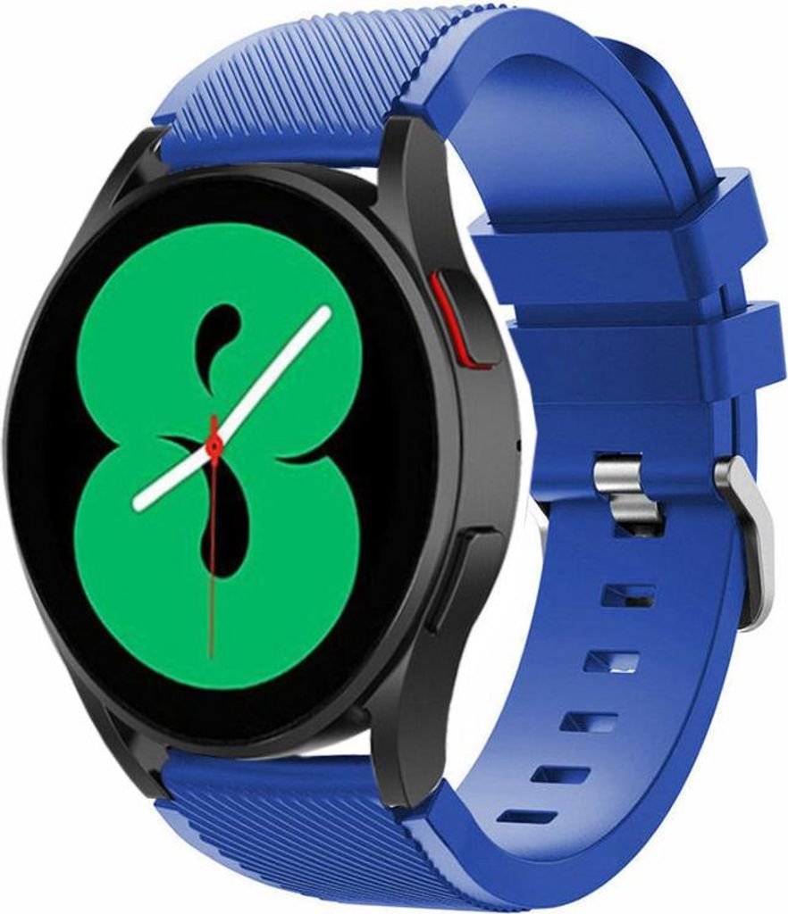 Strap-it Silikonarmband passend für Samsung Galaxy Watch 7 (40&44mm) / 6 (Classic) / 5 (Pro) / 4 (Classic) / FE / – blau