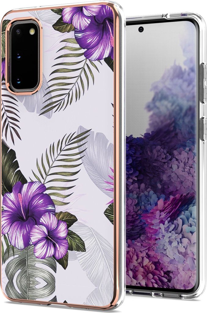Samsung S20 Hülle, Muster Handyhülle Weich TPU Bumper Schutzhülle für Samsung Galaxy S20 Lila