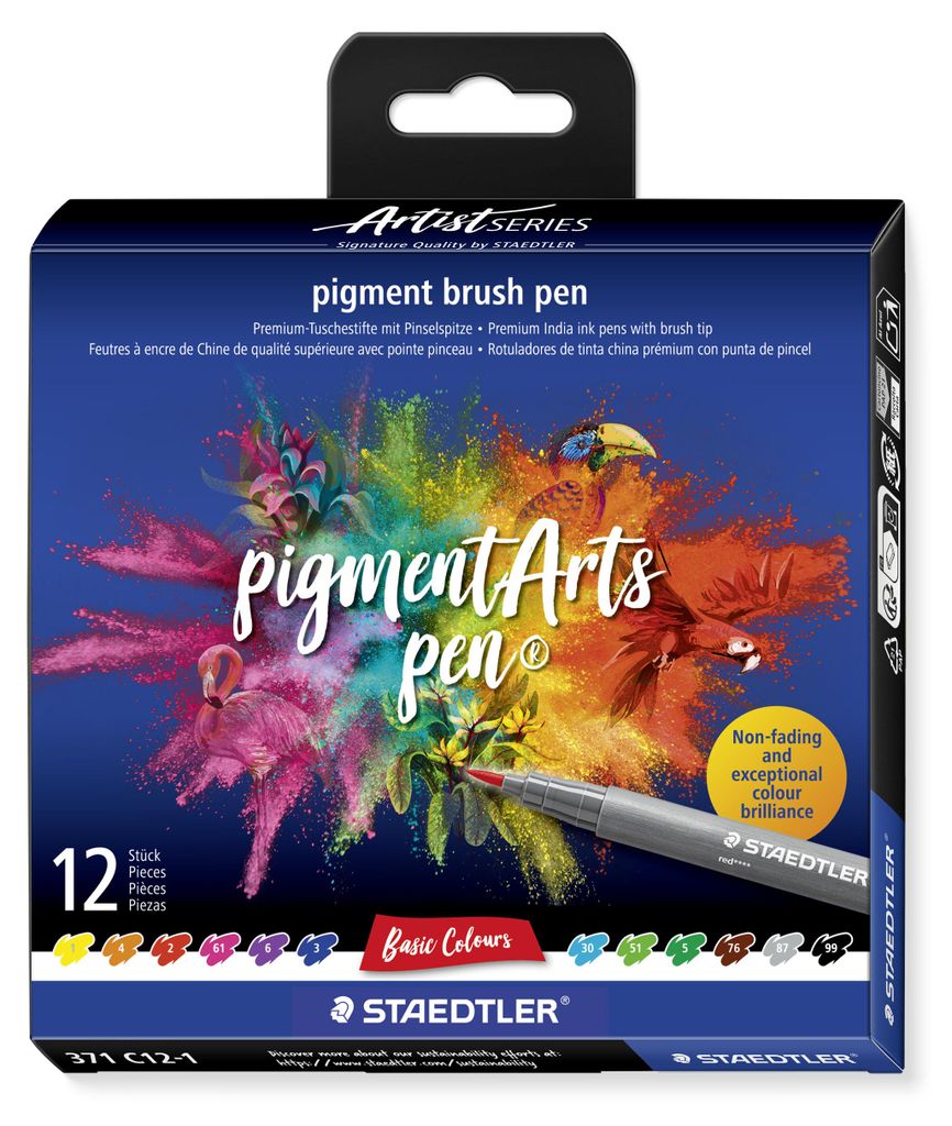 STAEDTLER pigment brush 371 Tuschestift mit Pinselspitze Produktbild 