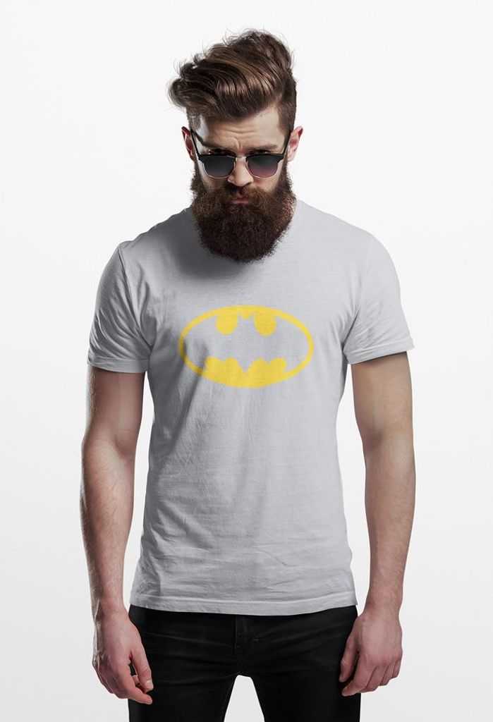 D&B 150 Uni Polo MO00089 Batman HellGrau-Größe S