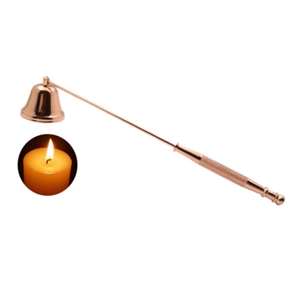 Kerzenlöscher Aus Edelstahl – Glockenform Mit Langem Griff, Roségold – Stylisch & Sicher