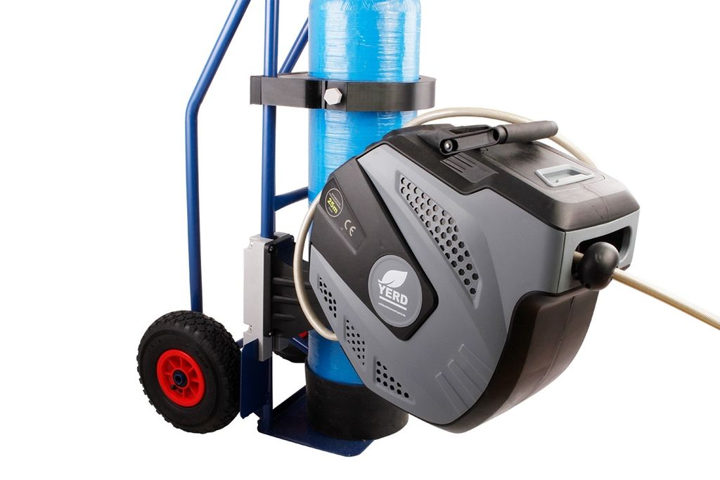 Axis Line Schlauchaufroller automatisch mit 25 Meter mit Wandhalterung und Halteplatte für Flaschenwagen