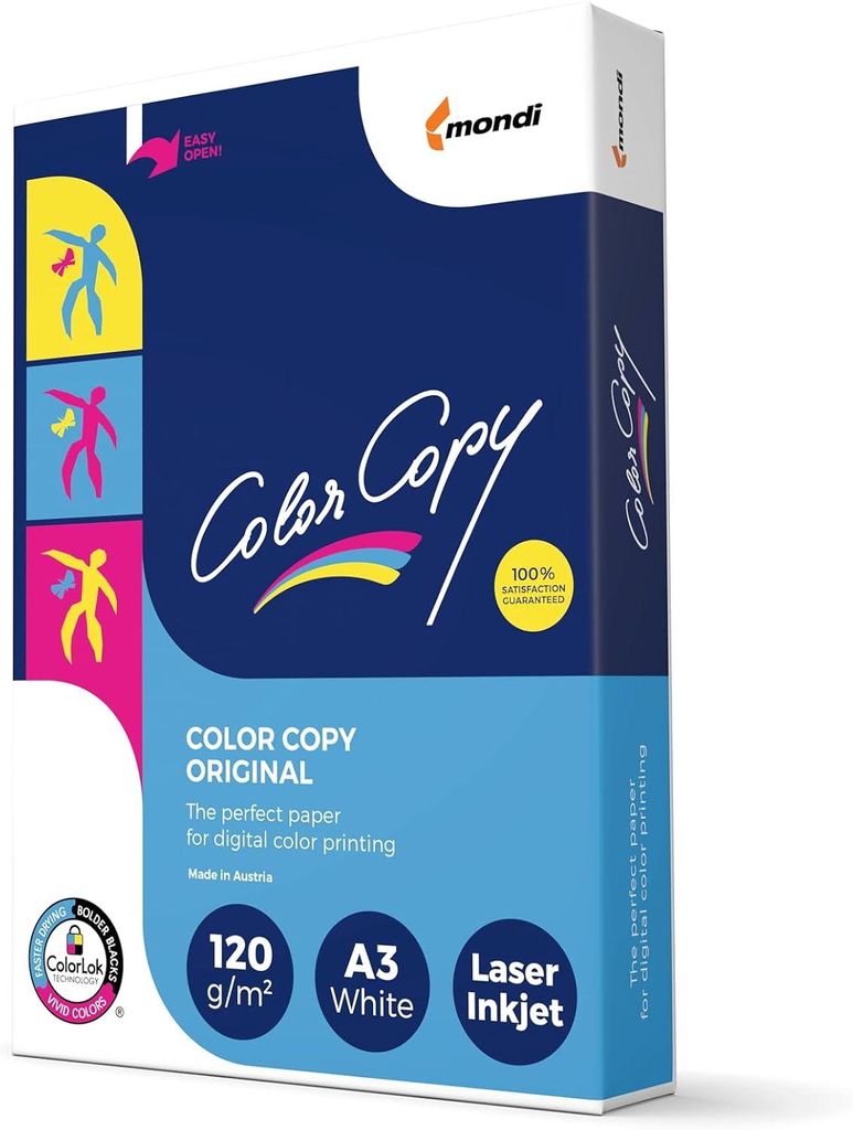 Mondi Color Copy Laserpapier 120g/m² DIN-A3 - 250 Blatt Produktbild 