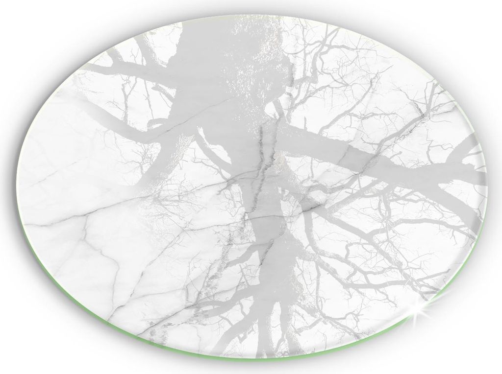 Glas Grabkerzen Untersetzer Motiv Gummifüße - 40 cm - Marmorsteinhintergrund