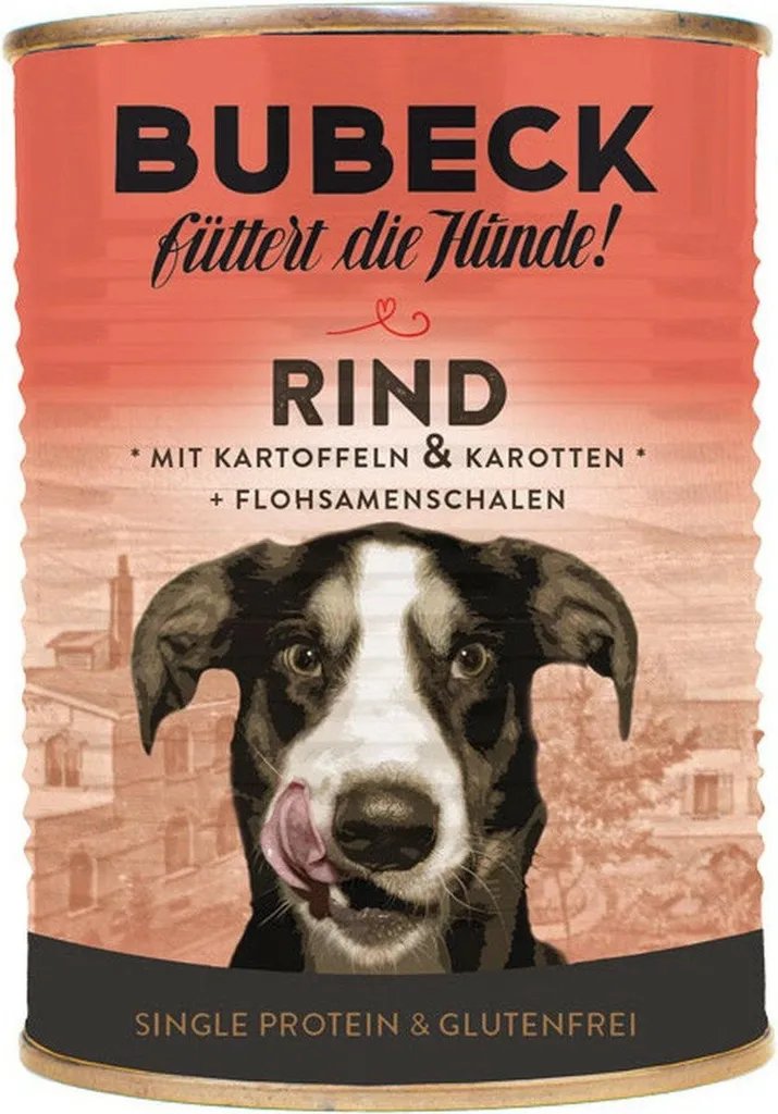 Pâtée Chien Bœuf et Pommes de Terre Sans Céréales Bubeck 12x400g