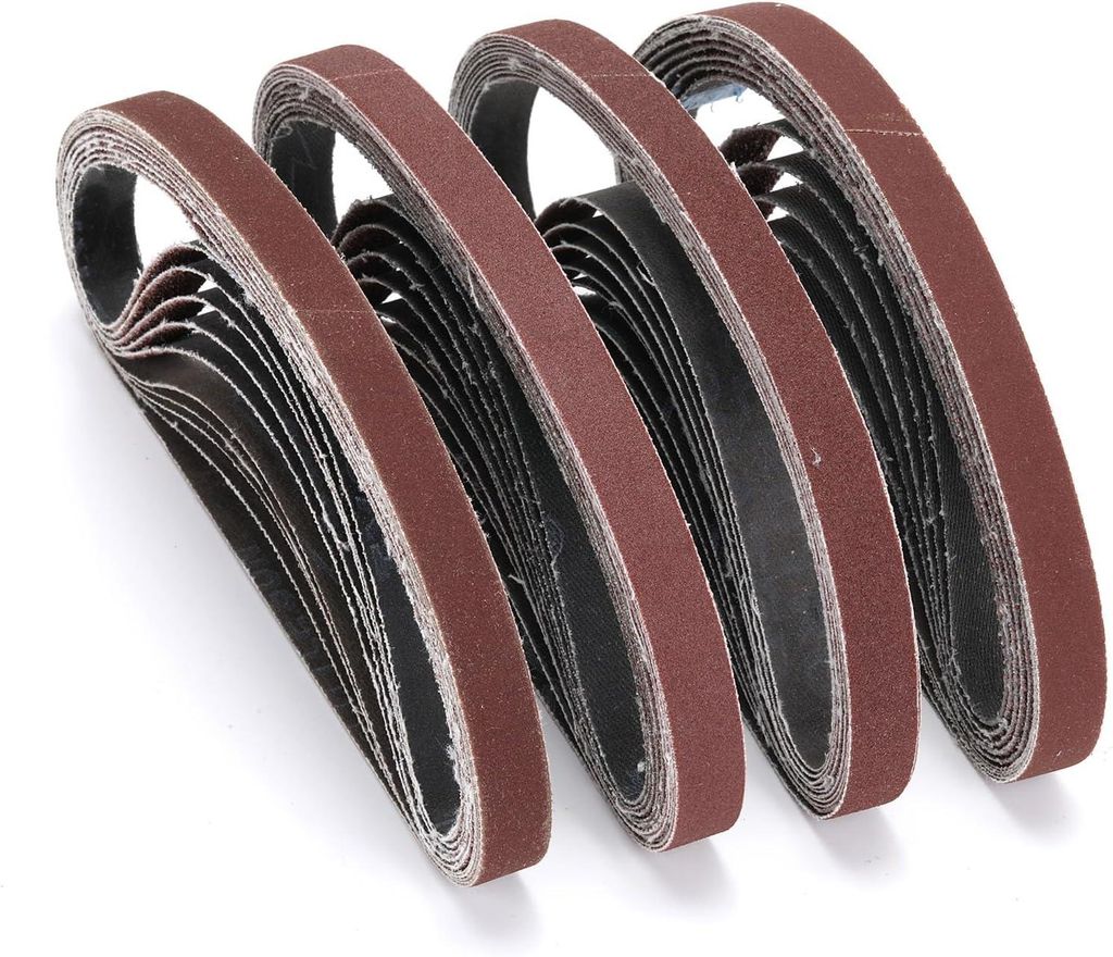 40 gemischte Schleifb?nder 13 x 457 mm (5 K?rnungen 40, 60, 80, 120, 180, 240, 320, 400) fš¹r Bandschleifer